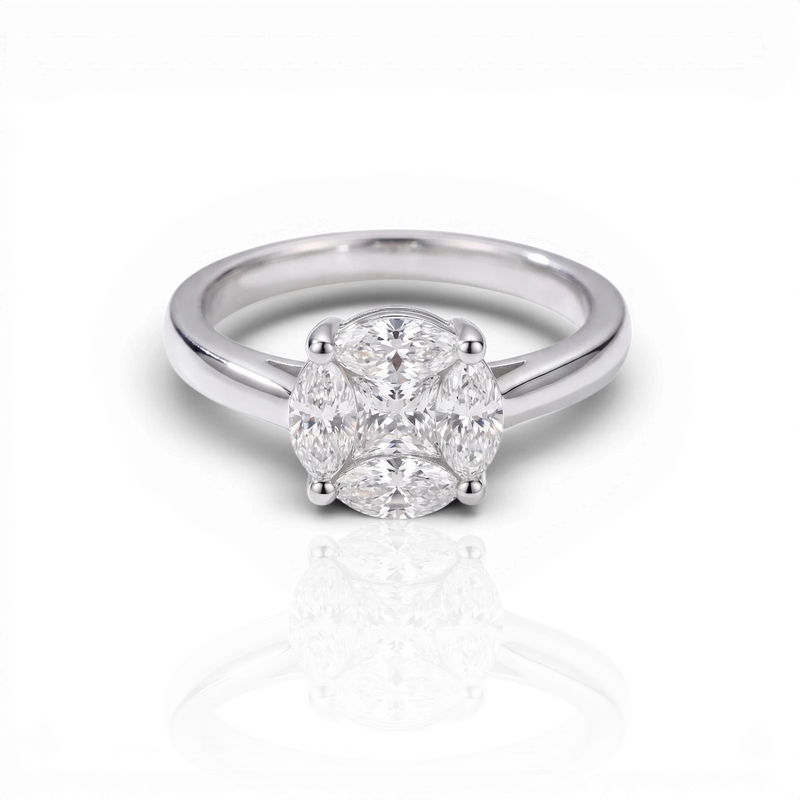 18K White Gold Vermeil