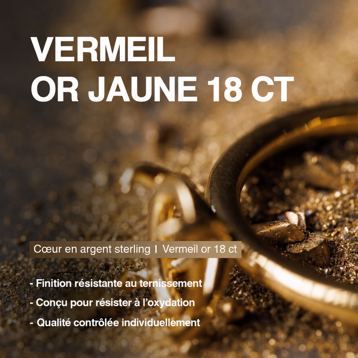 18K Yellow Gold Vermeil