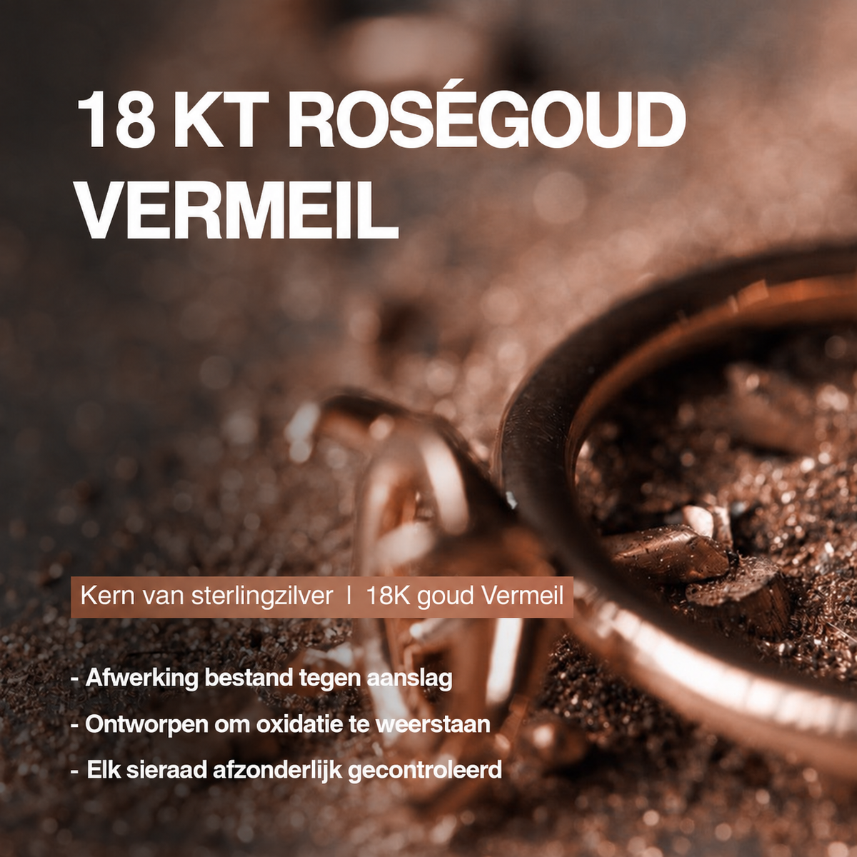 18K Rose Gold Vermeil