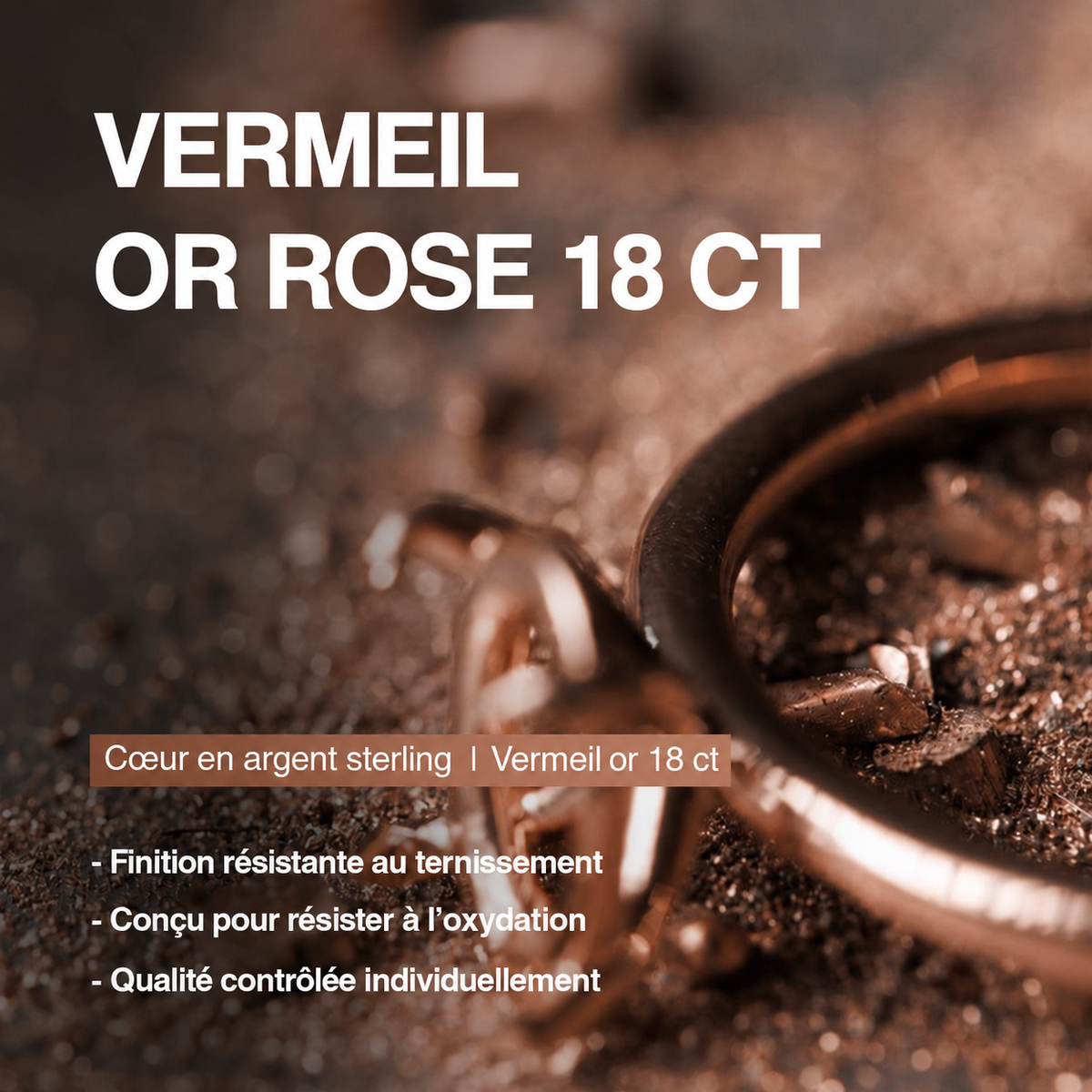18K Rose Gold Vermeil