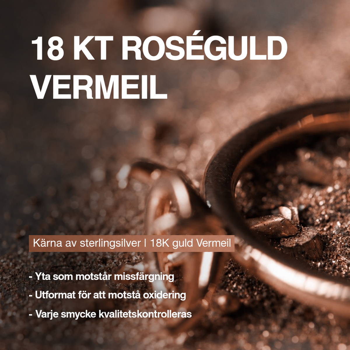 18K Rose Gold Vermeil