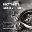 18K White Gold Vermeil