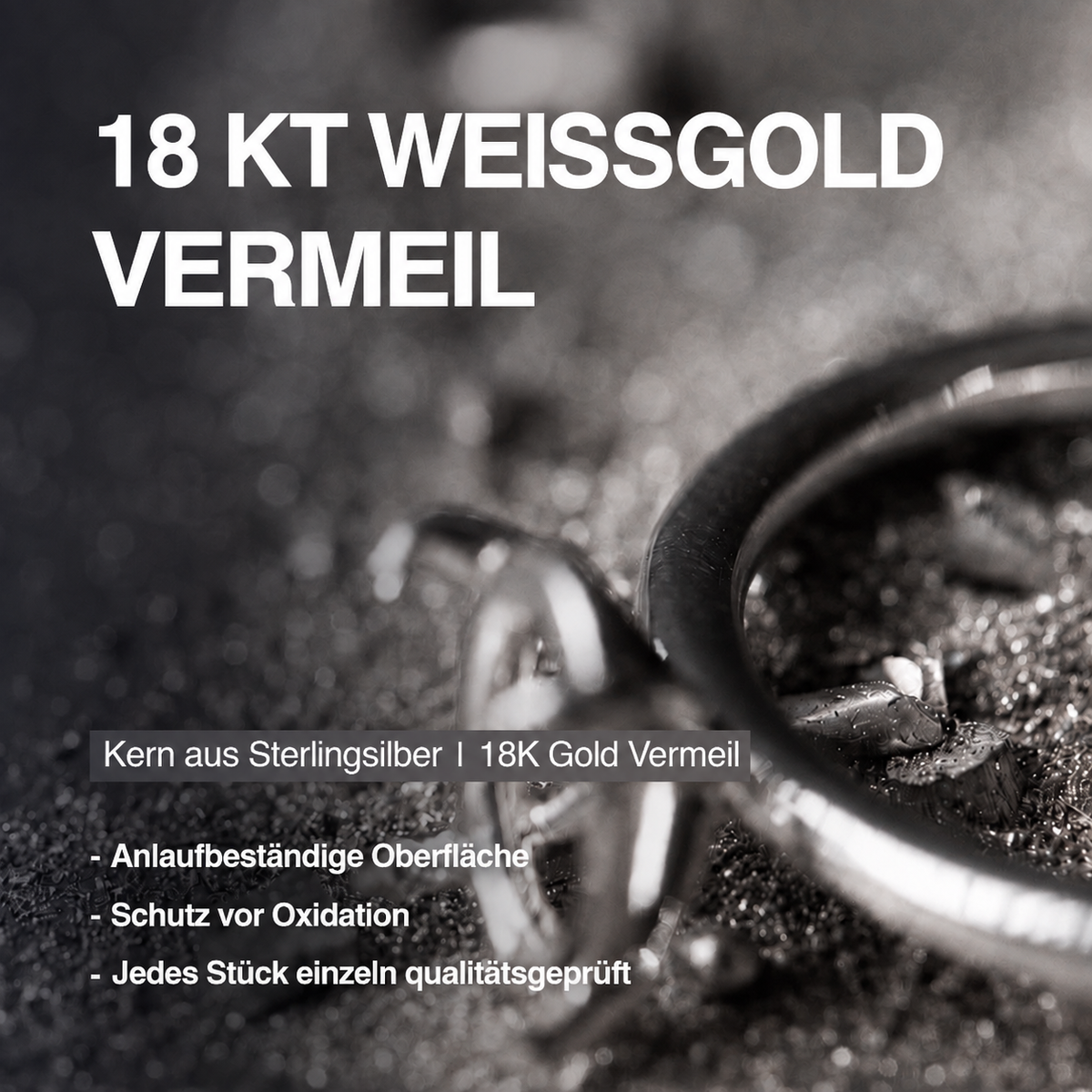 18K White Gold Vermeil