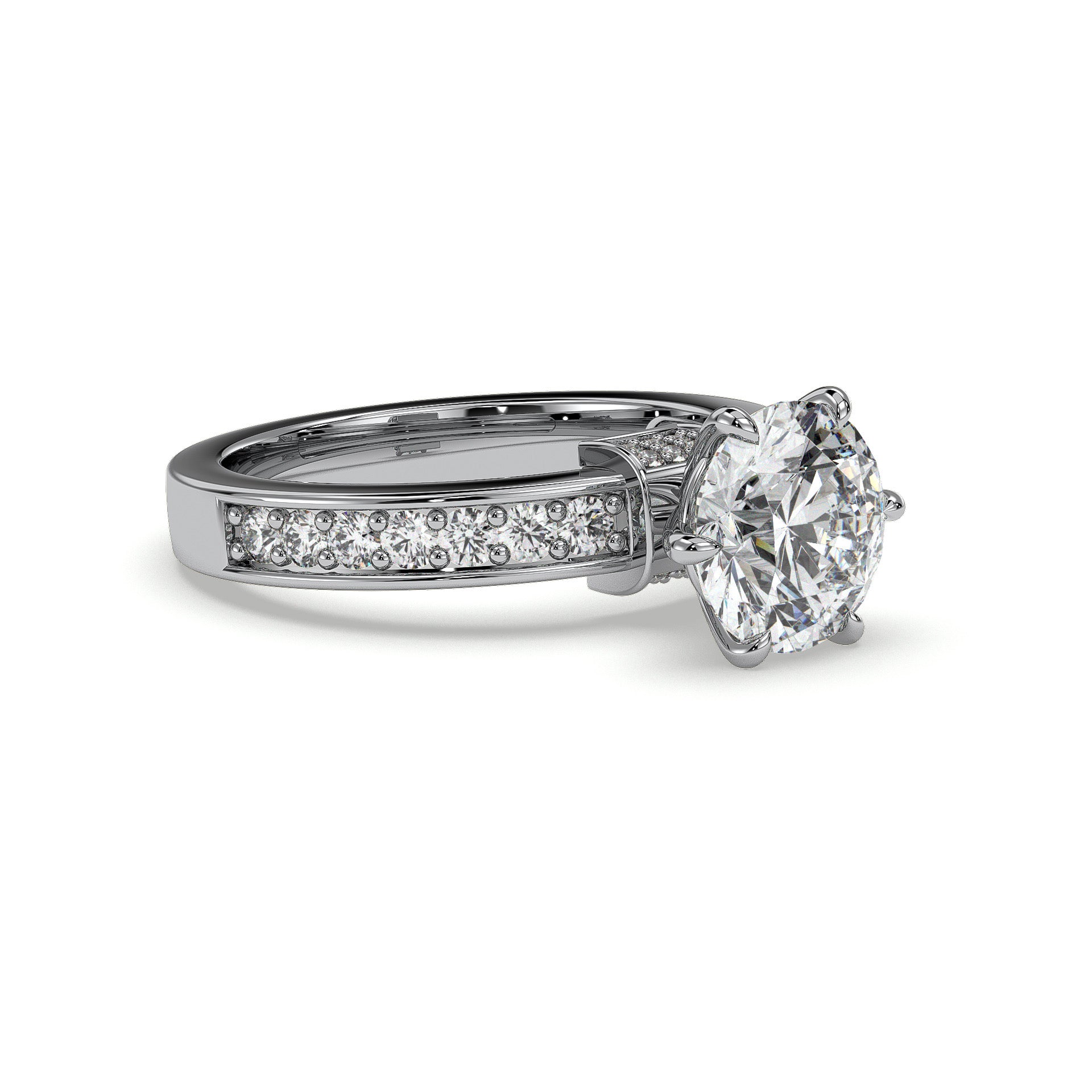 18K White Gold Vermeil / 2.00 CARAT
