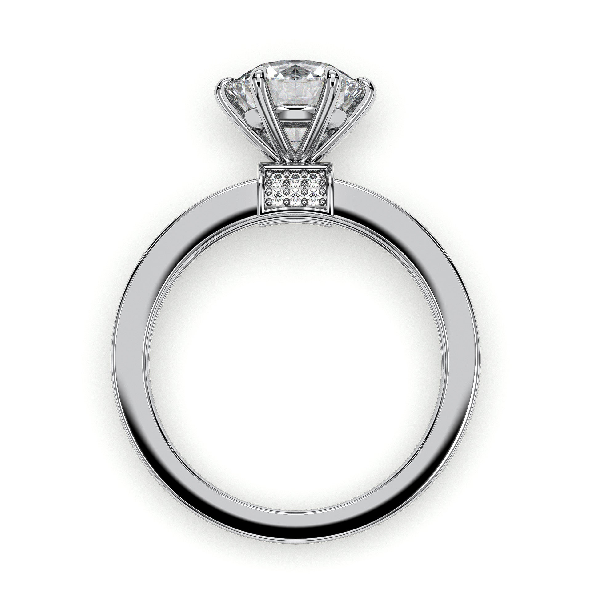 18K White Gold Vermeil / 2.00 CARAT