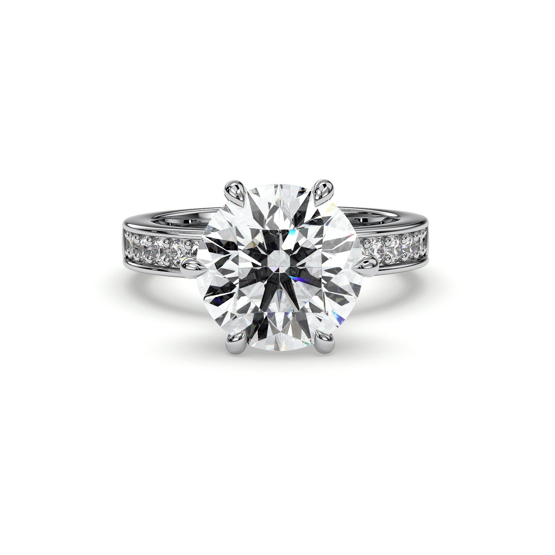 18K White Gold Vermeil / 5.00 CARAT
