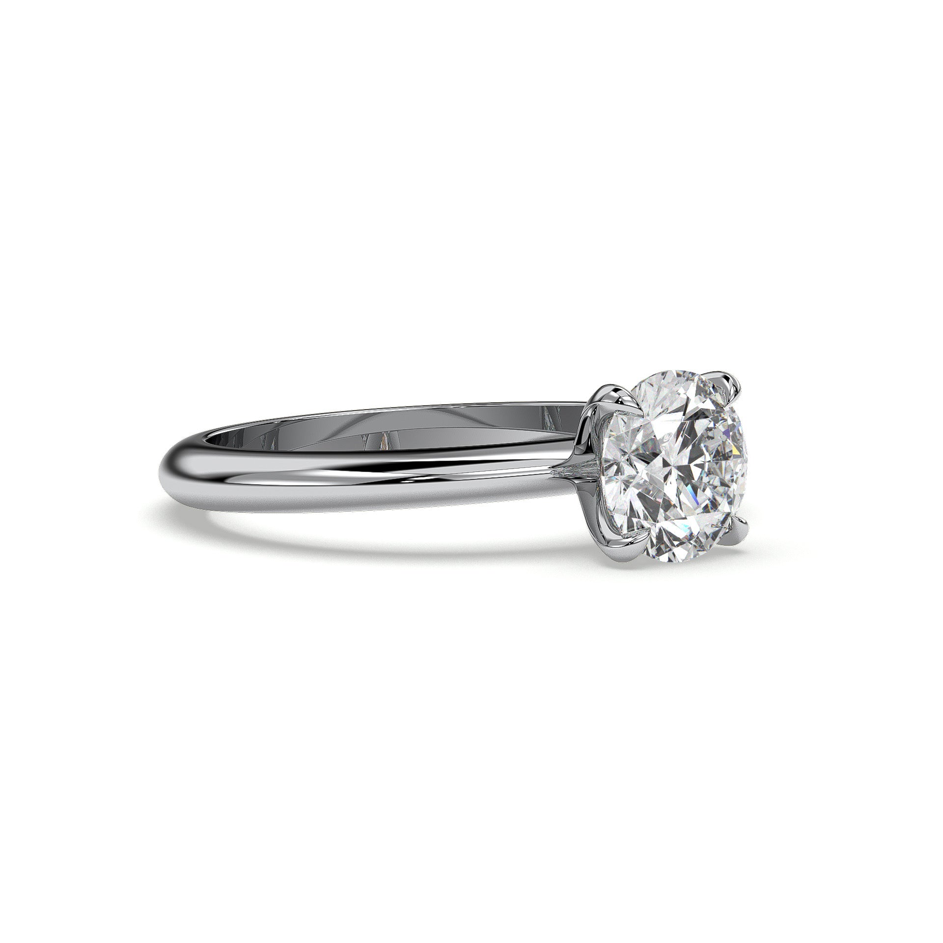 18K White Gold Vermeil / 1.00 CARAT