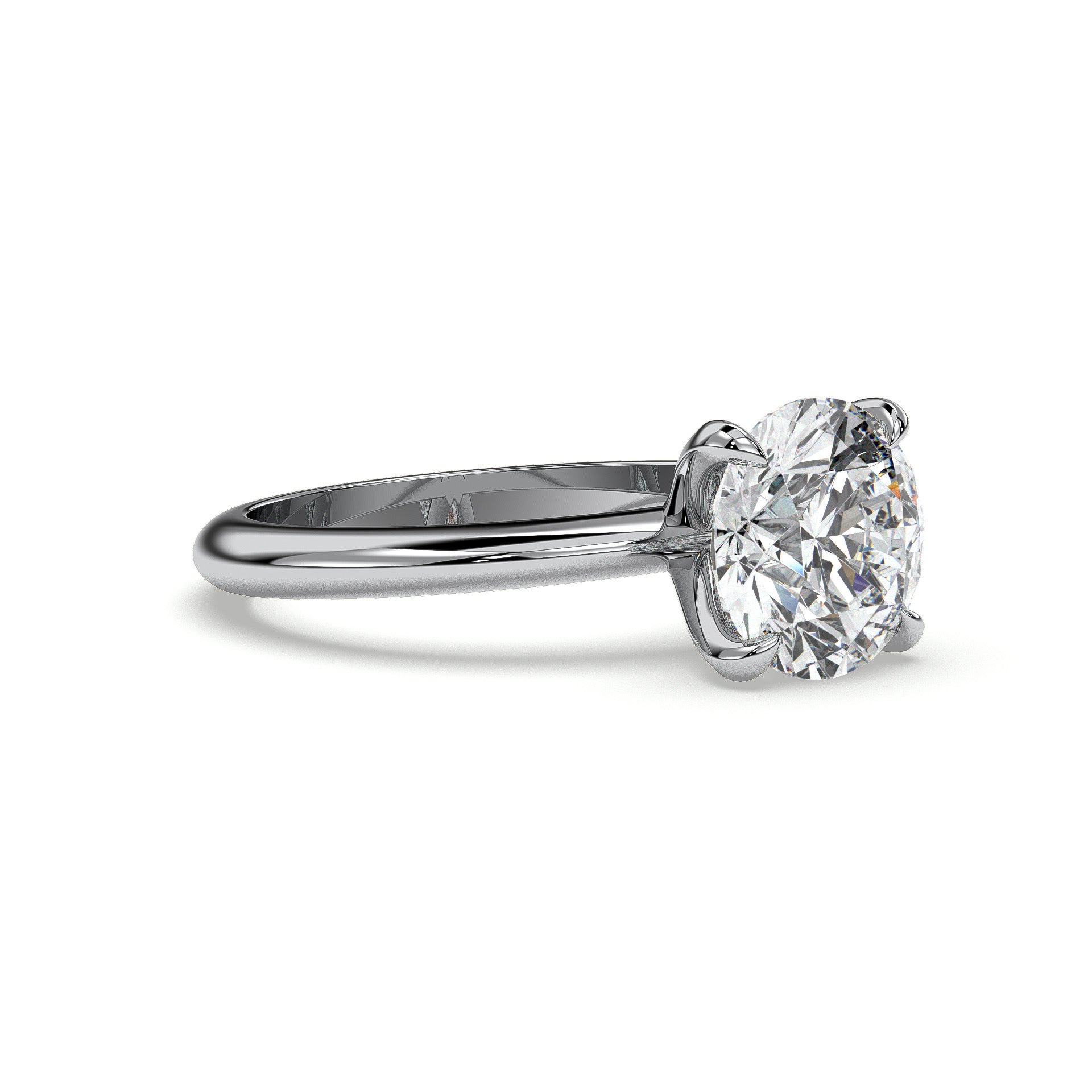 18K White Gold Vermeil / 2.00 CARAT