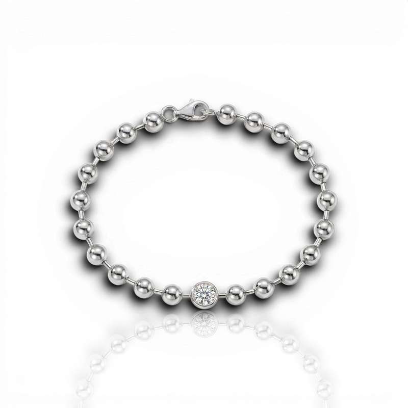 18K White Gold Vermeil