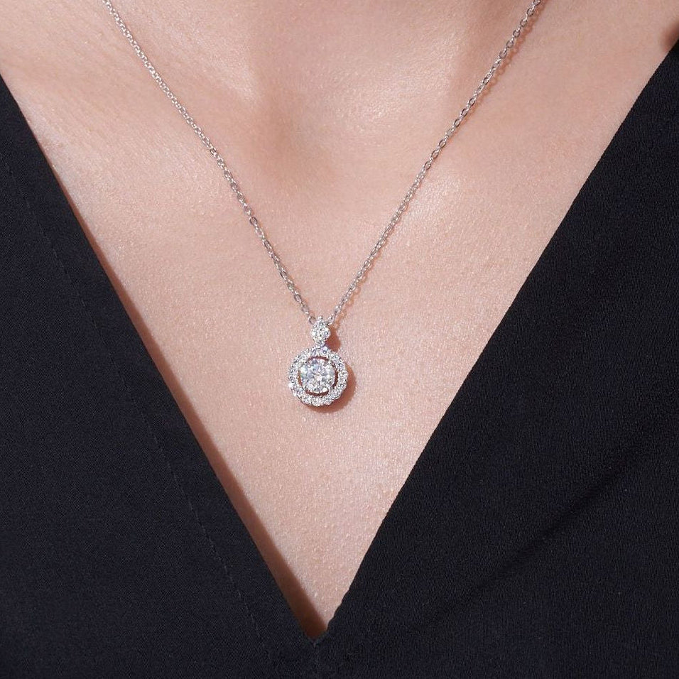 Aurielle Halo Drop Necklace