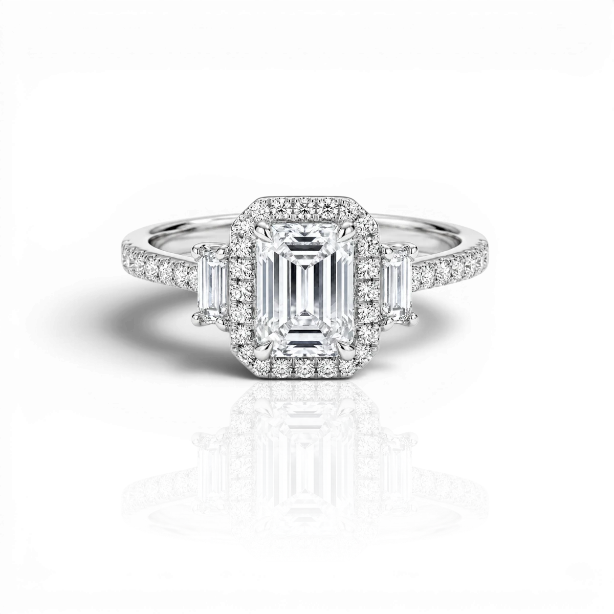 18K White Gold Vermeil