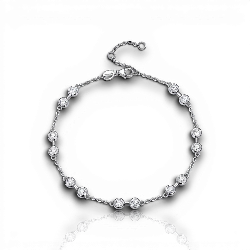 18K White Gold Vermeil