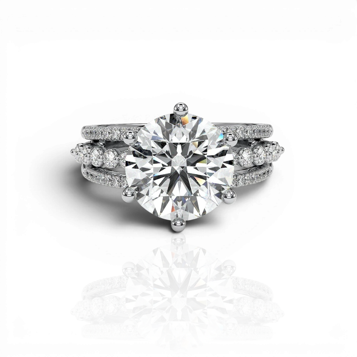 18K White Gold Vermeil