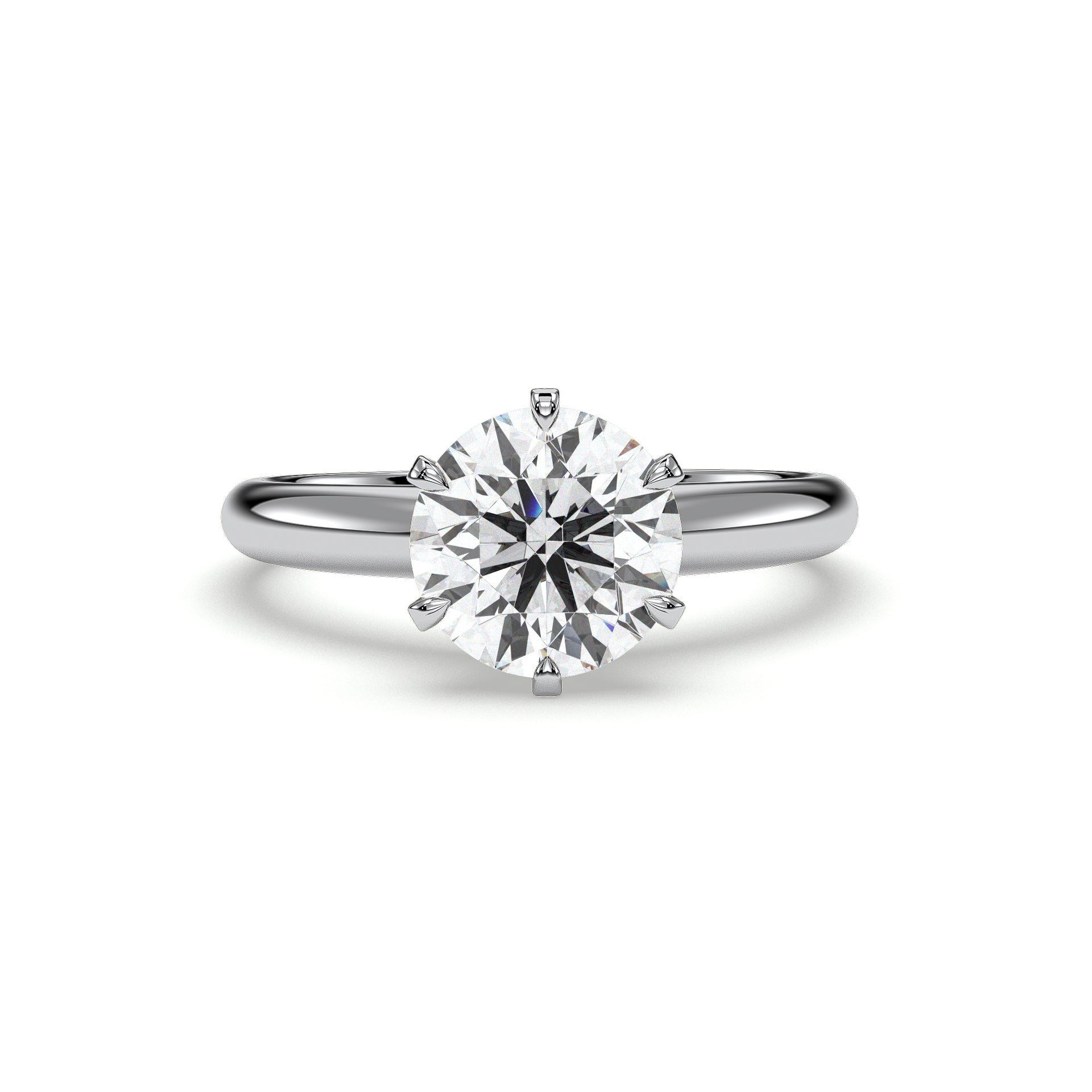 18K White Gold Vermeil / 2.00 CARAT