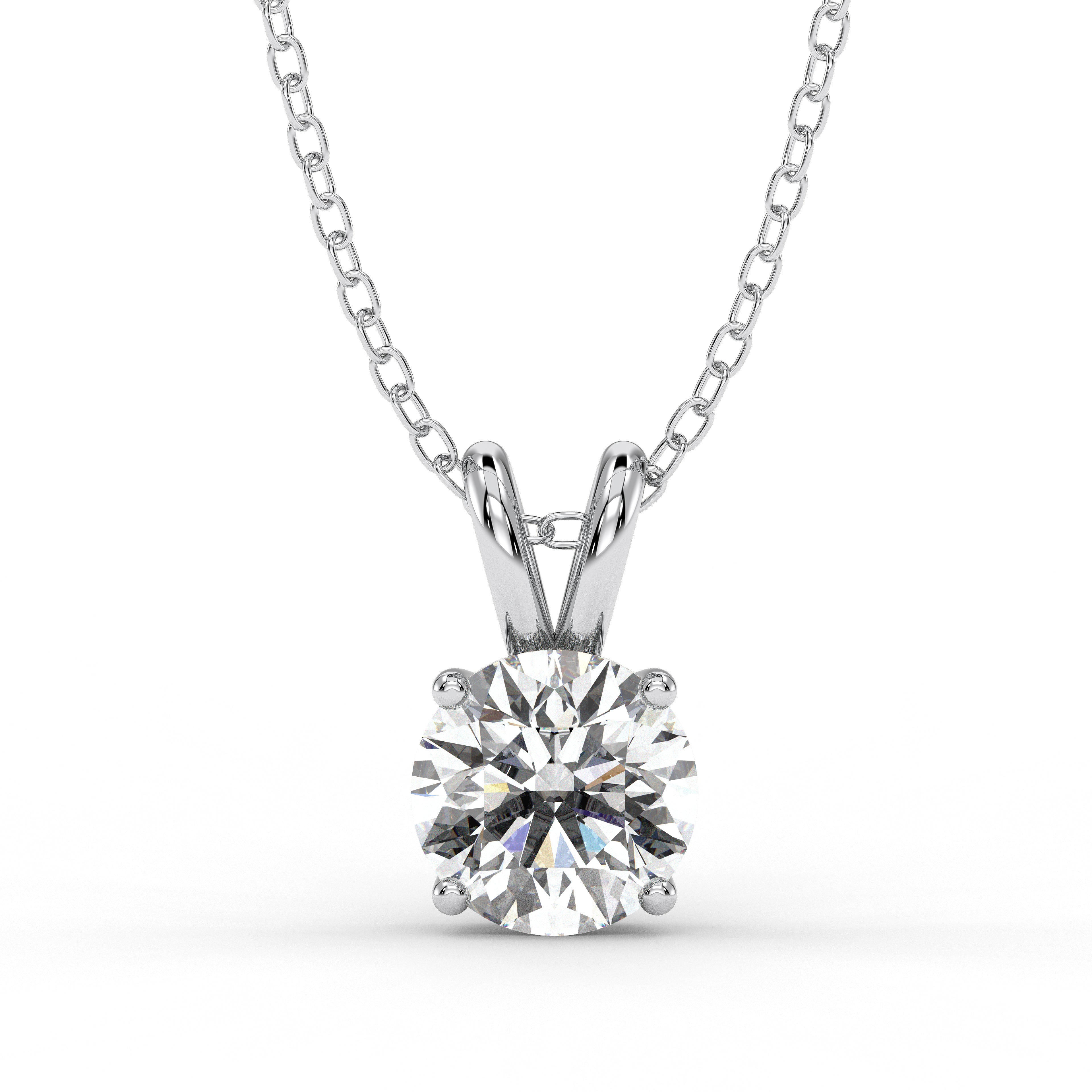 18K White Gold Vermeil / 2.00 CARAT