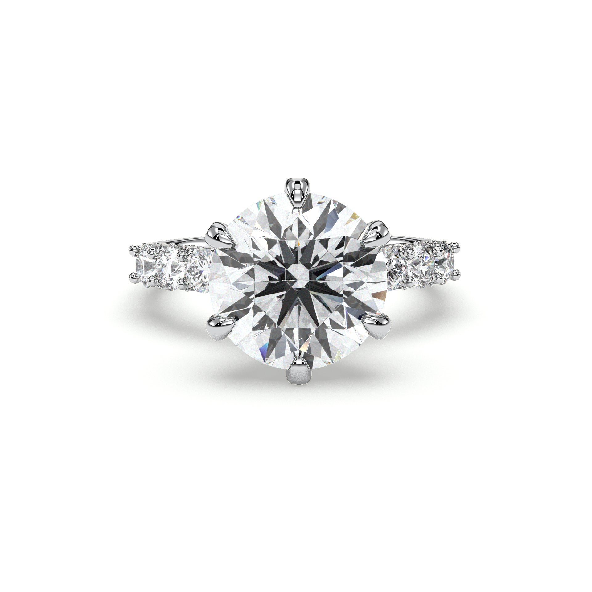 18K White Gold Vermeil / 5.00 CARAT