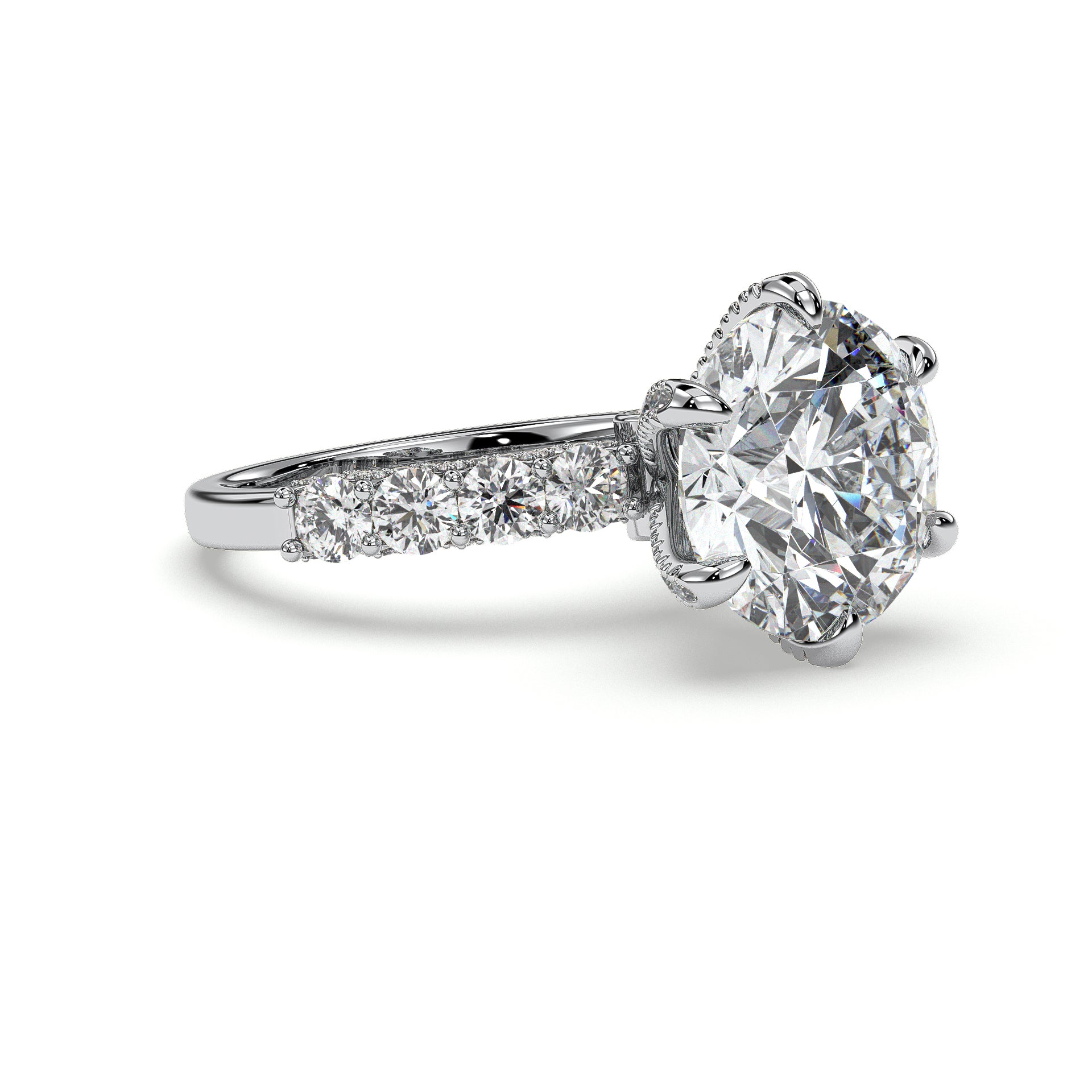 18K White Gold Vermeil / 5.00 CARAT
