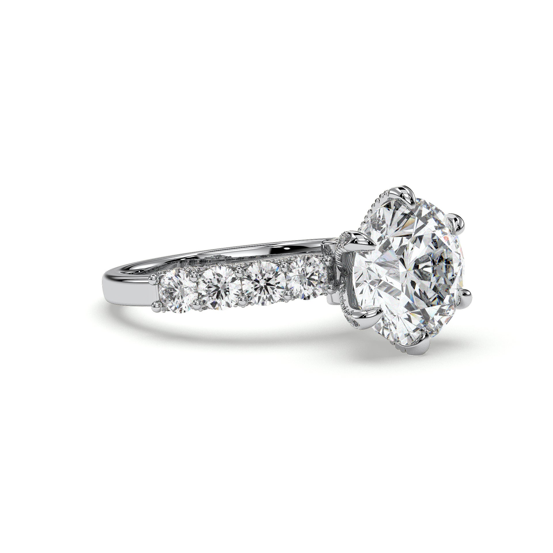 18K White Gold Vermeil / 3.00 CARAT