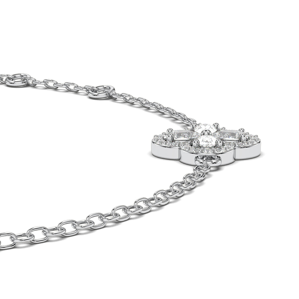 18K White Gold Vermeil