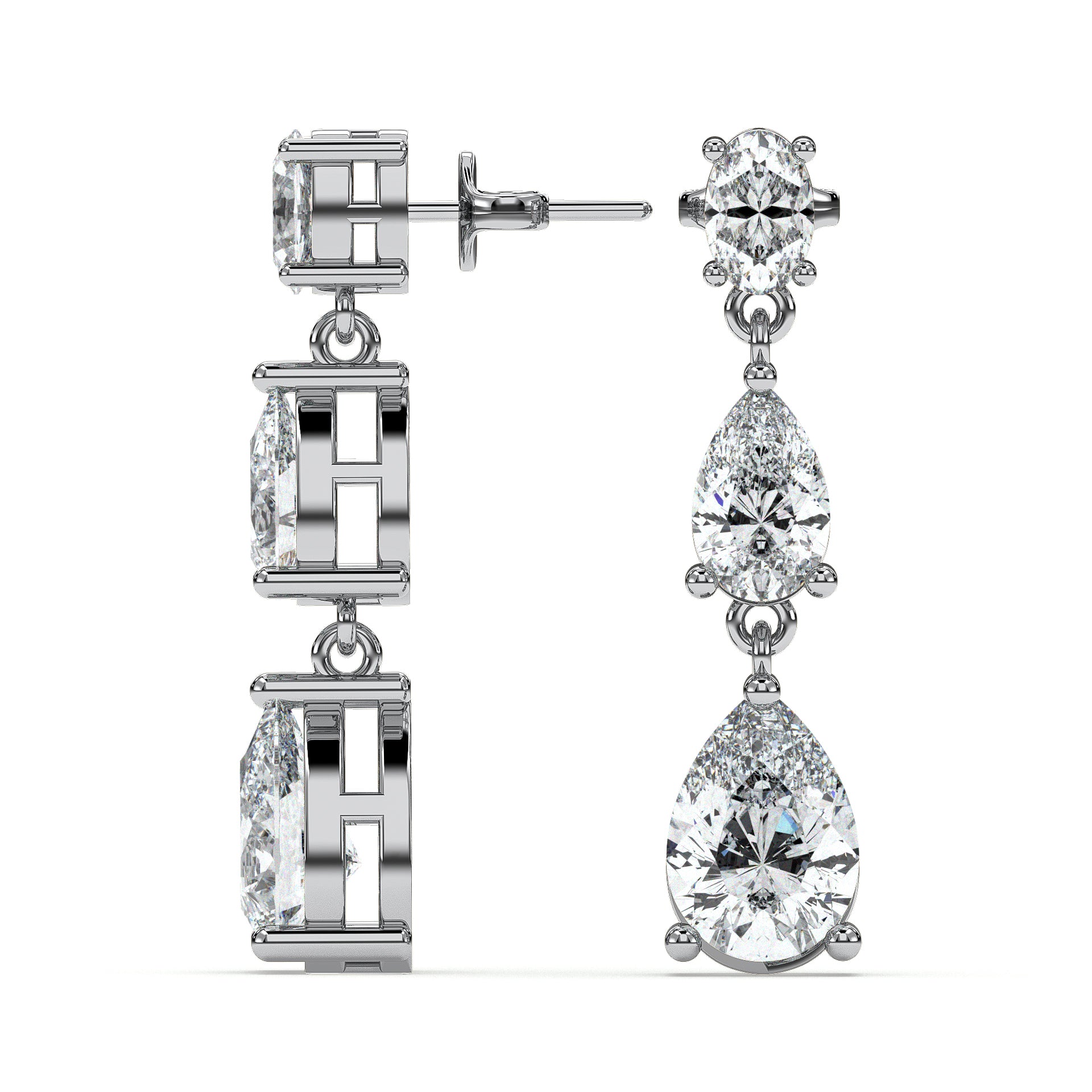 18K White Gold Vermeil