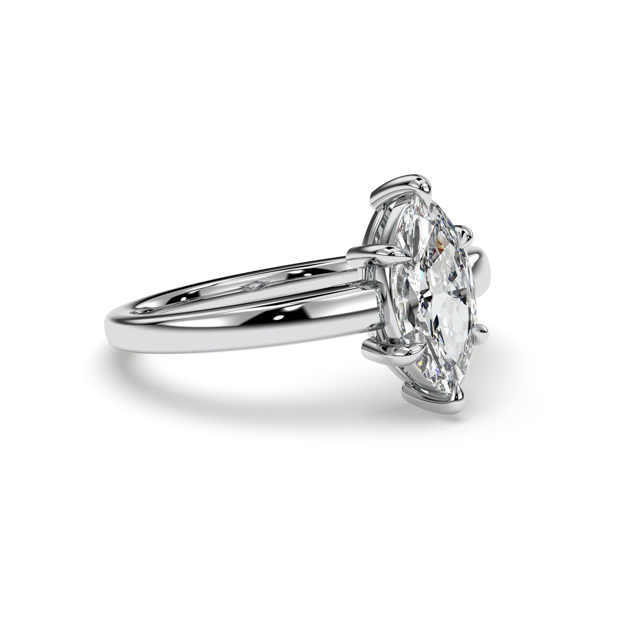 18K White Gold Vermeil / 1.00 CARAT