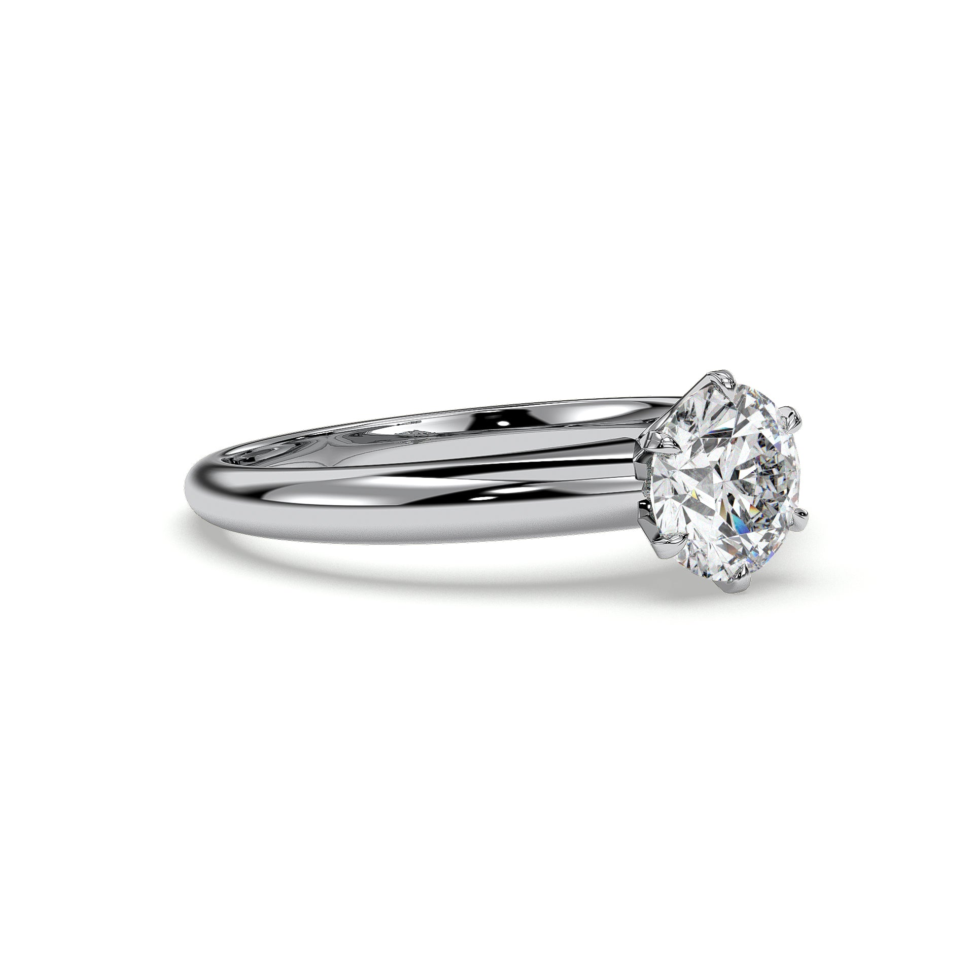 18K White Gold Vermeil / 1.00 CARAT