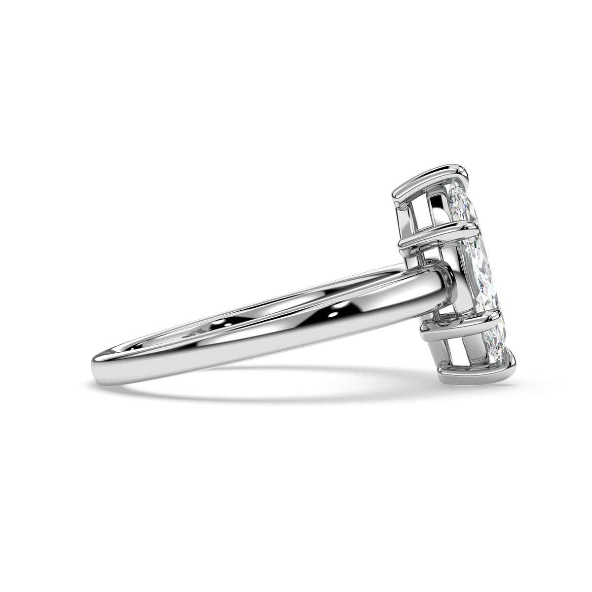 18K White Gold Vermeil / 1.00 CARAT