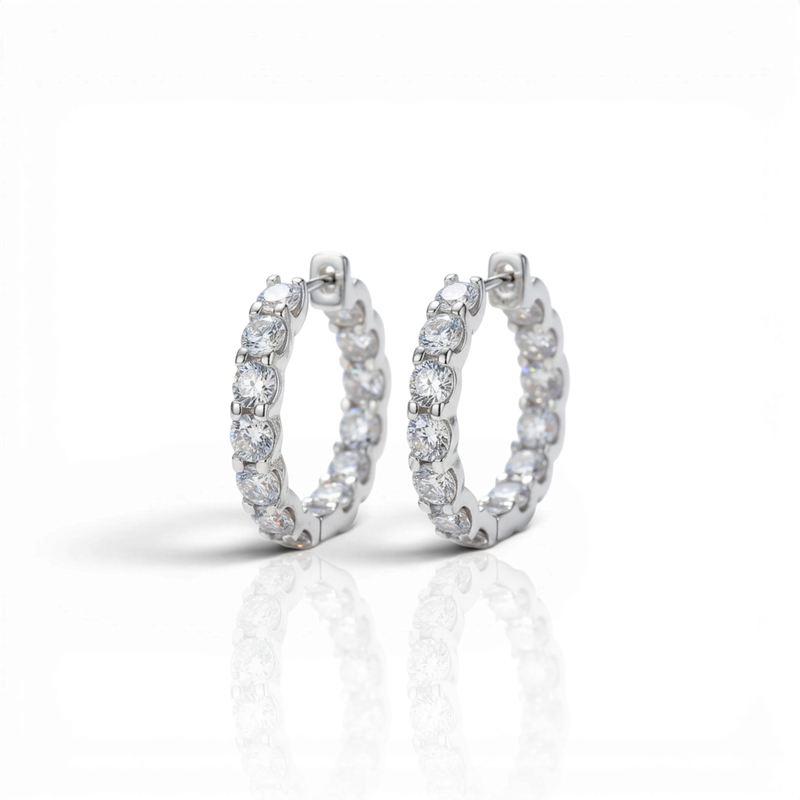 18K White Gold Vermeil