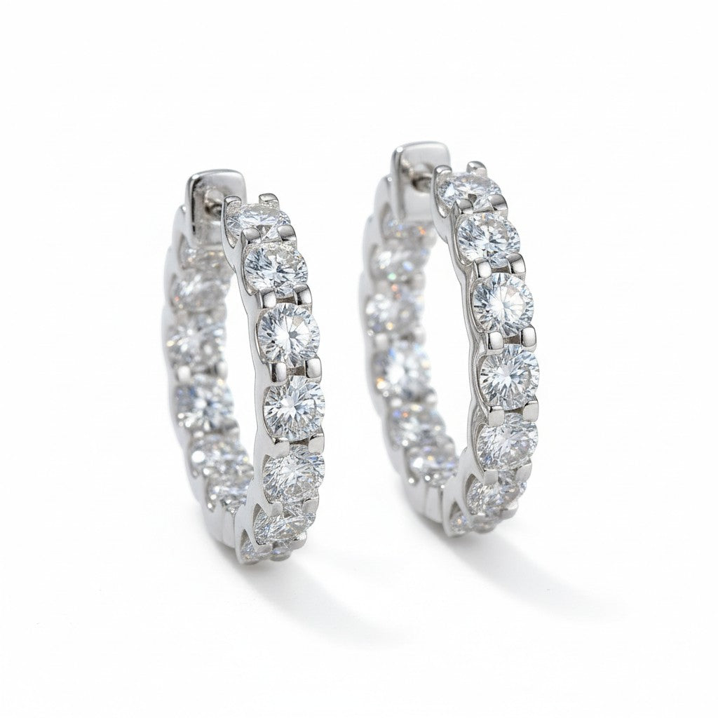 18K White Gold Vermeil