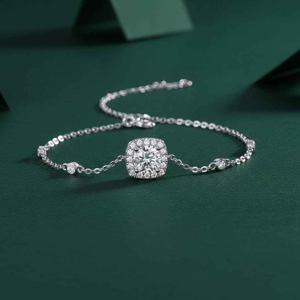 18K White Gold Vermeil