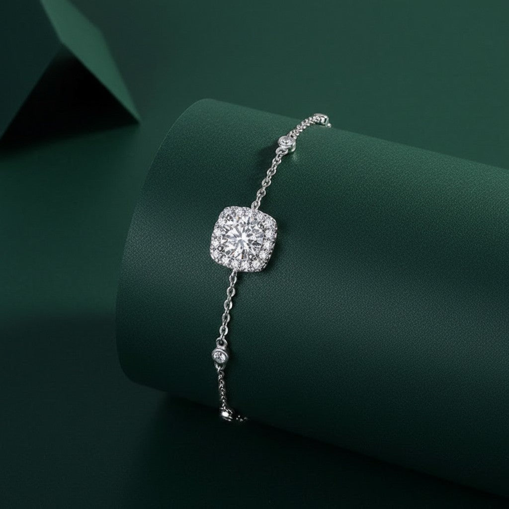 18K White Gold Vermeil