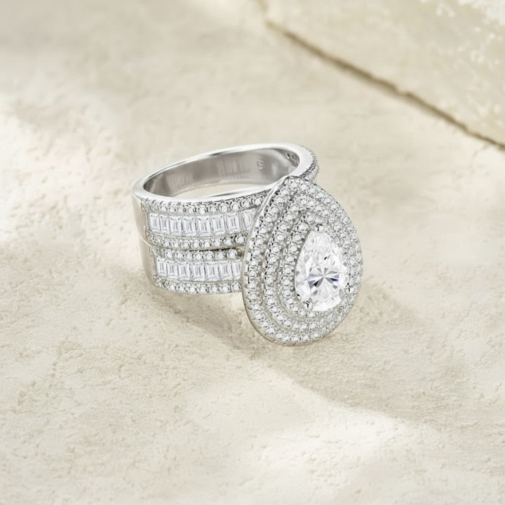 18K White Gold Vermeil