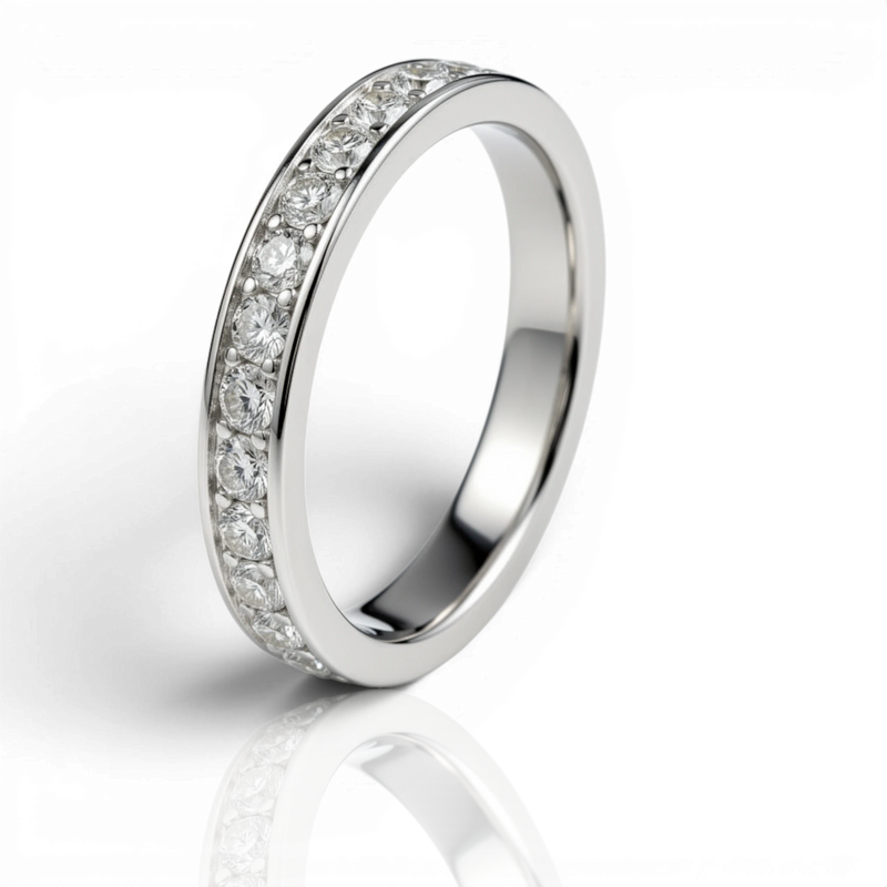 18K White Gold Vermeil