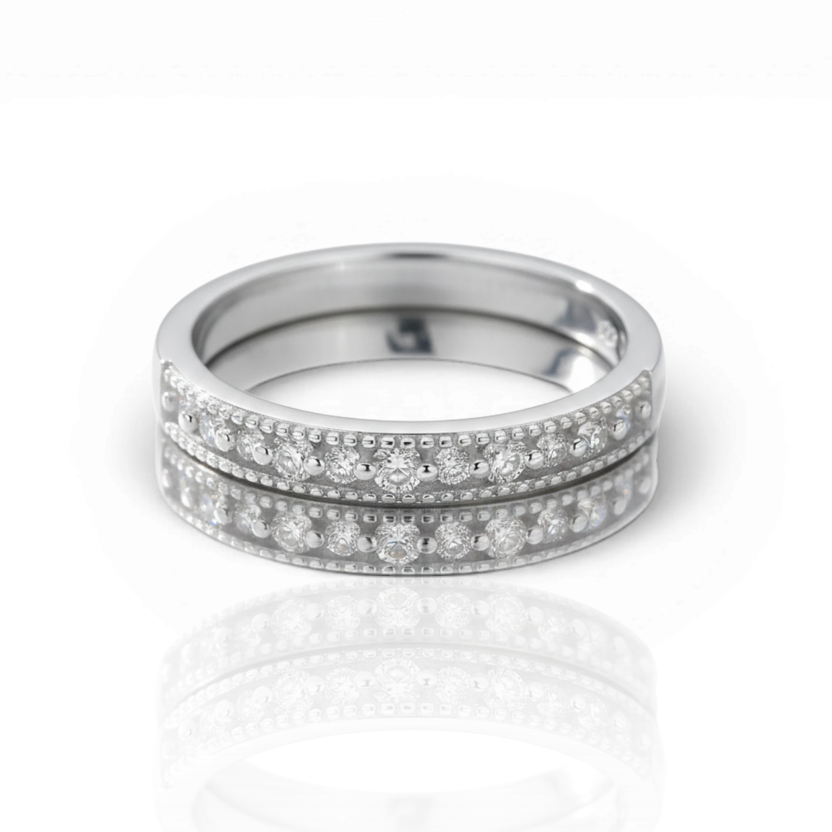 18K White Gold Vermeil
