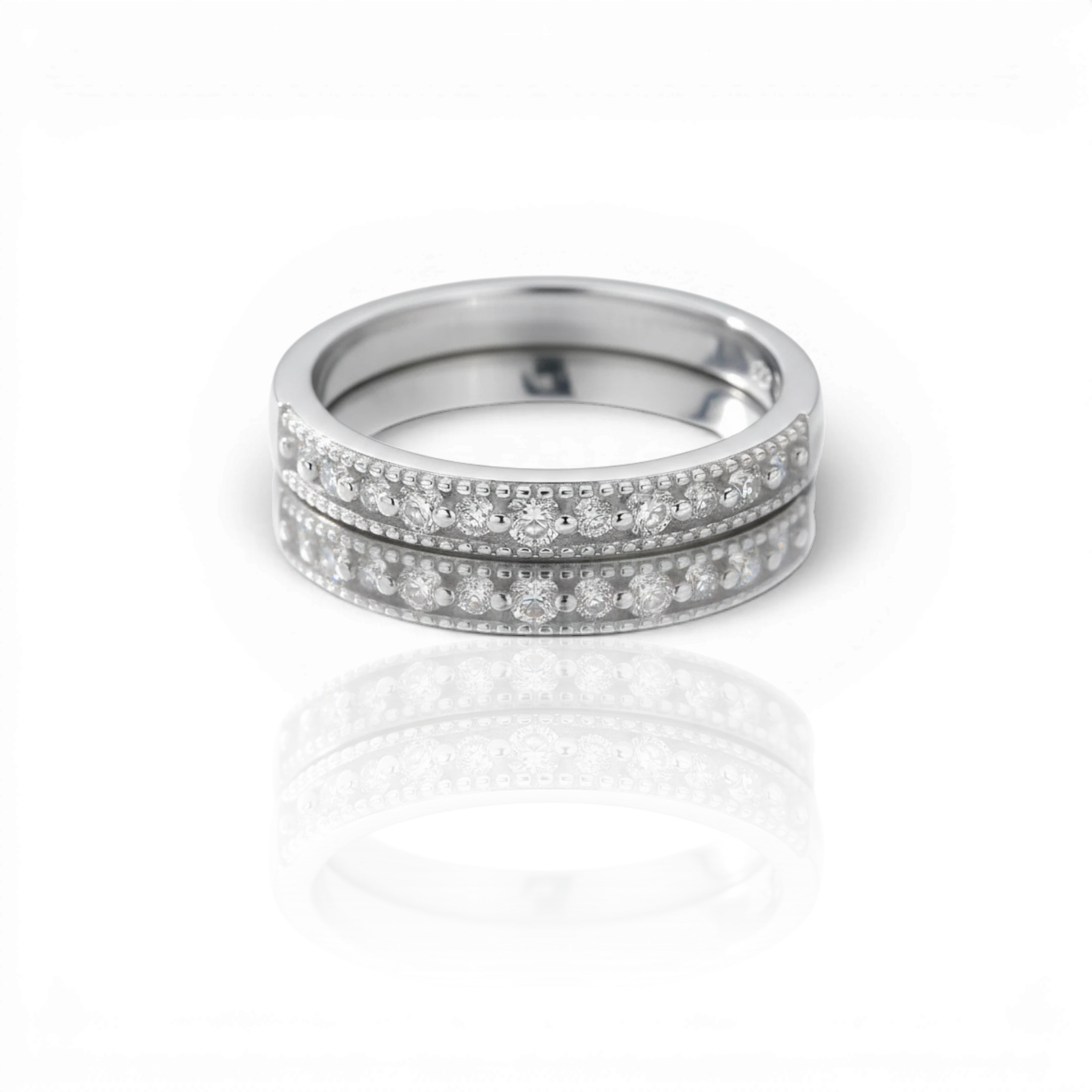 18K White Gold Vermeil