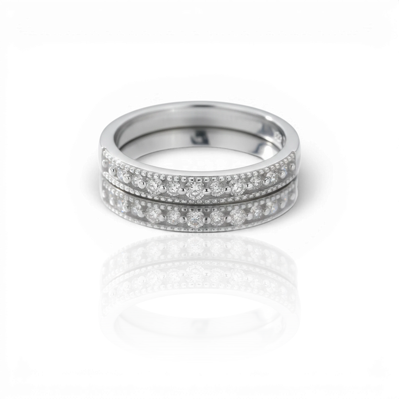 18K White Gold Vermeil