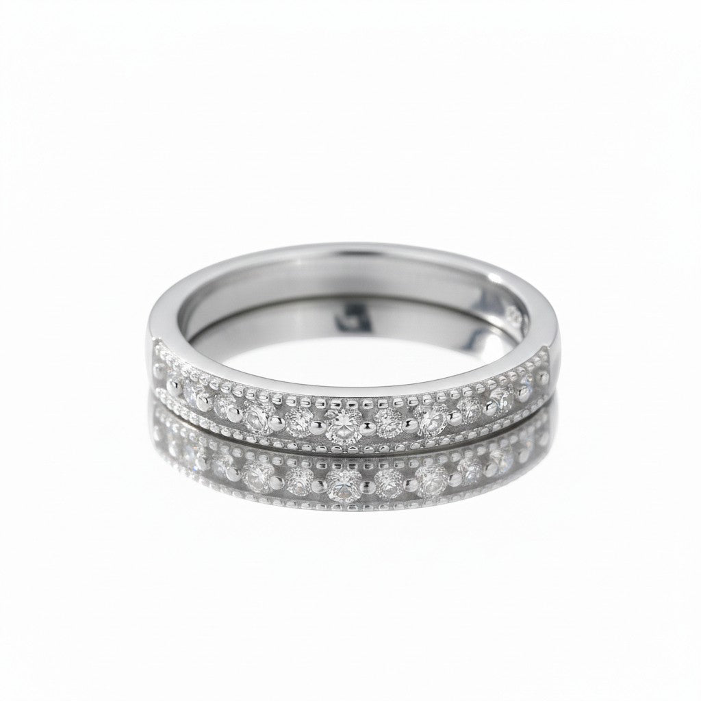 18K White Gold Vermeil