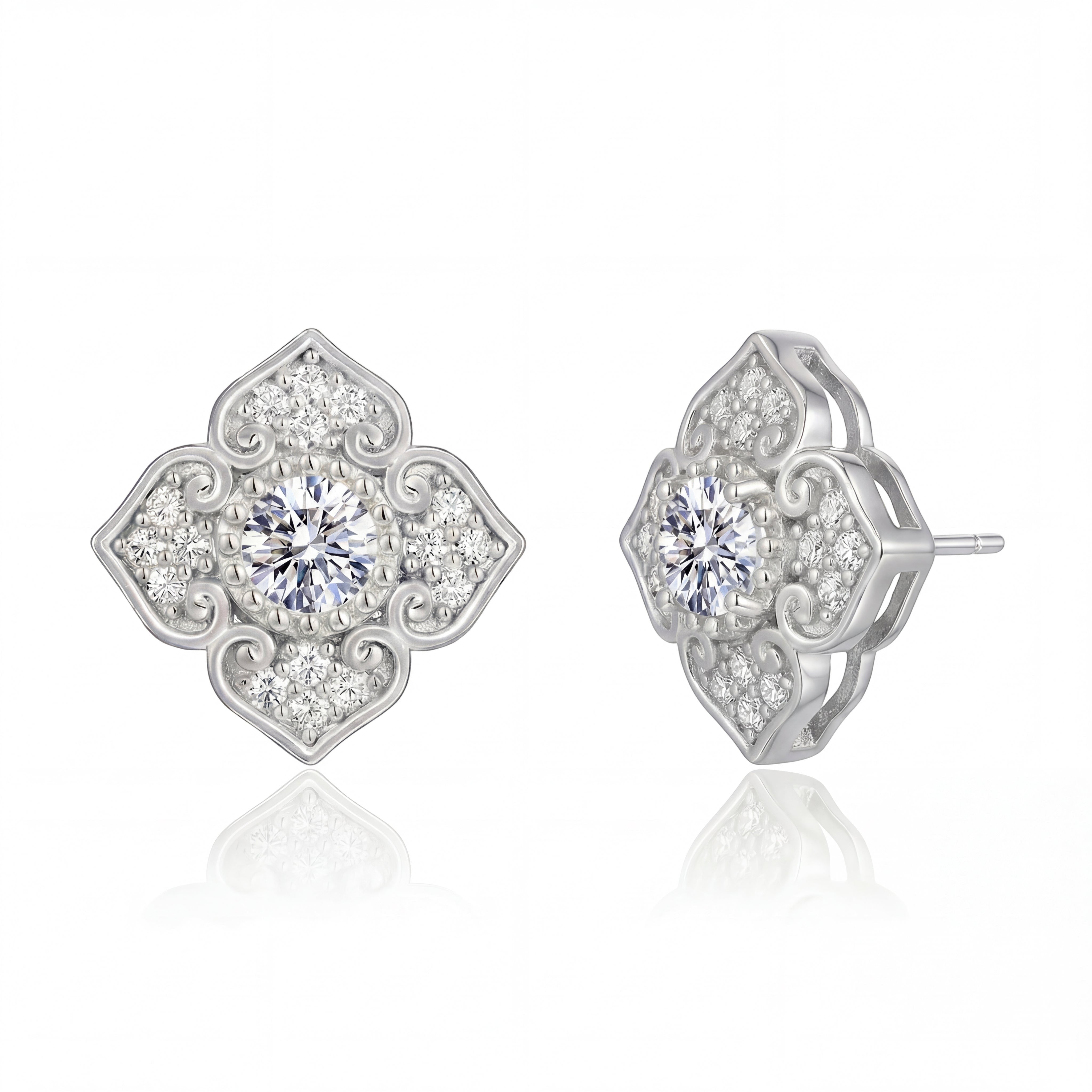 18K White Gold Vermeil