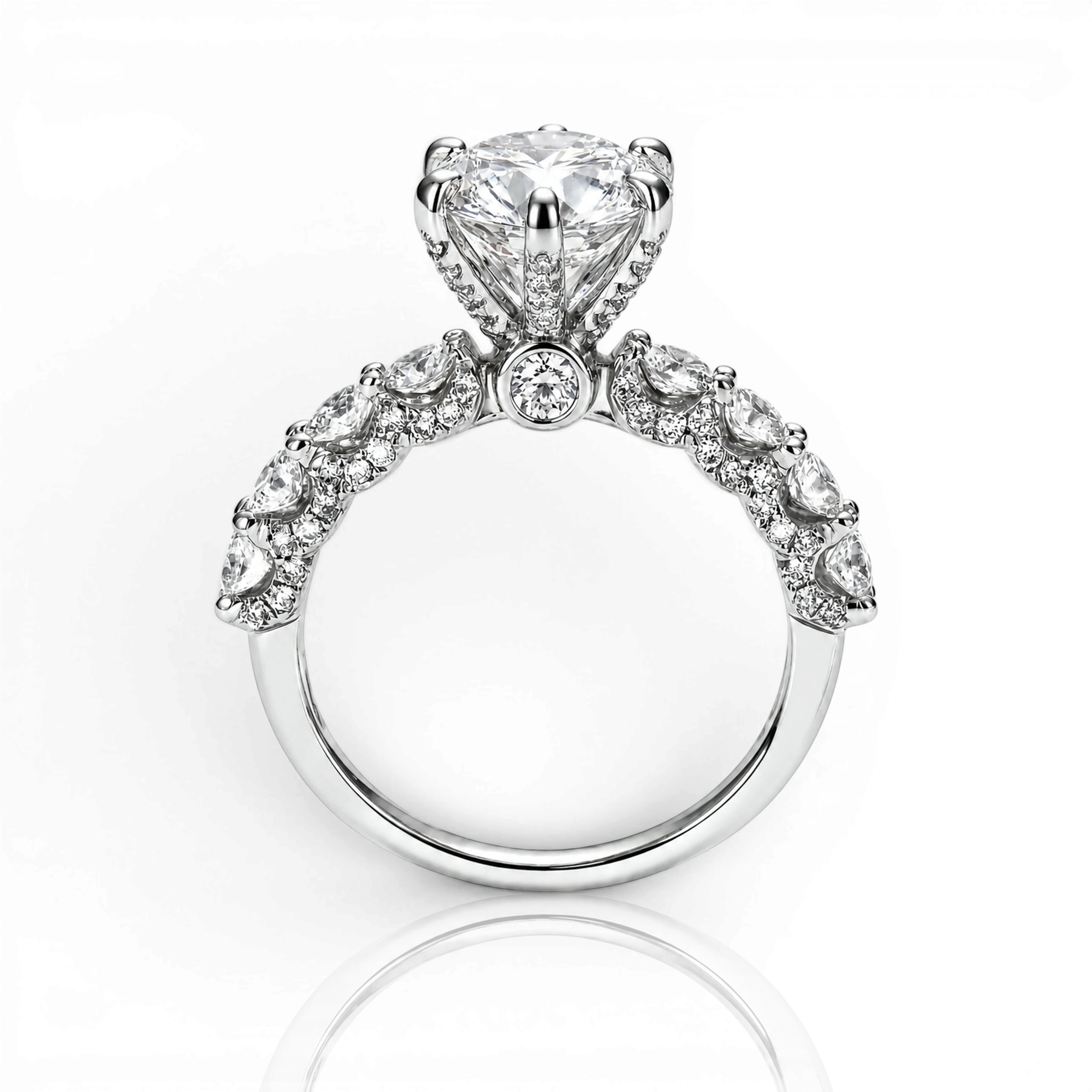 18K White Gold Vermeil / 2.00 CARAT