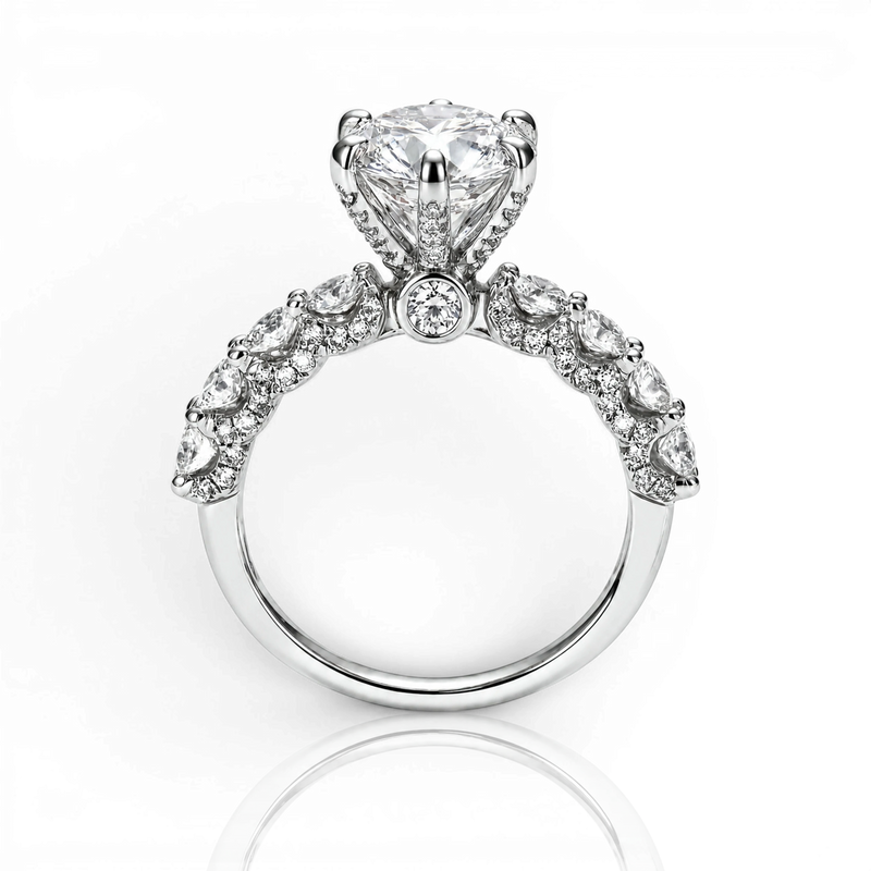 18K White Gold Vermeil / 2.00 CARAT