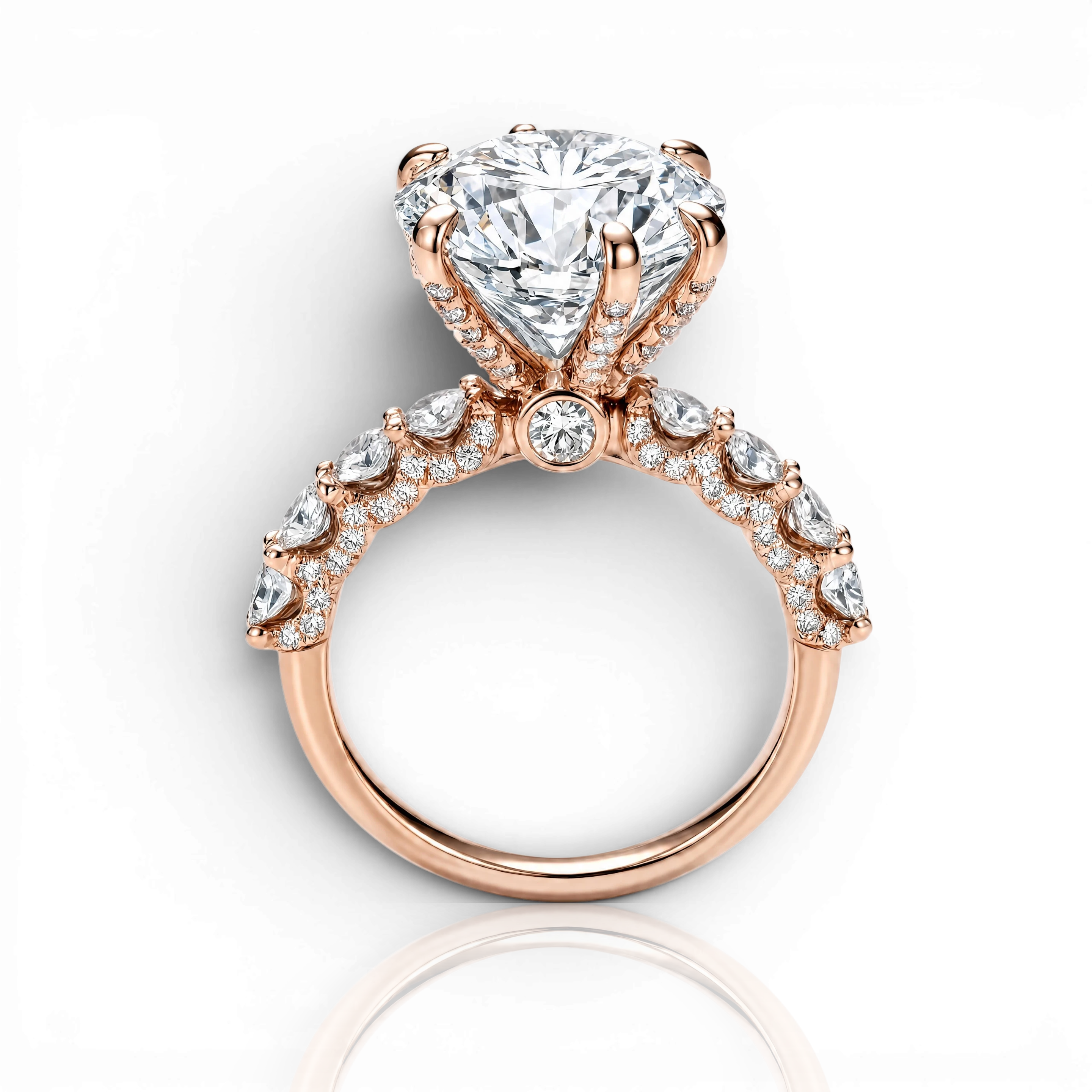 18K Rose Gold Vermeil/ 5.00 CARAT 