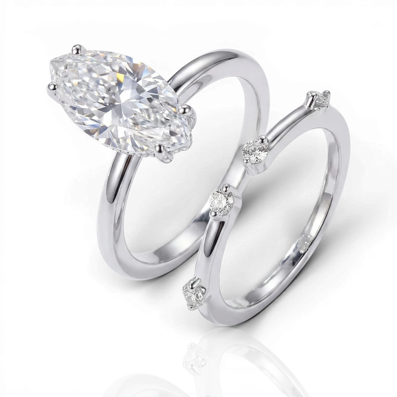 18K White Gold Vermeil