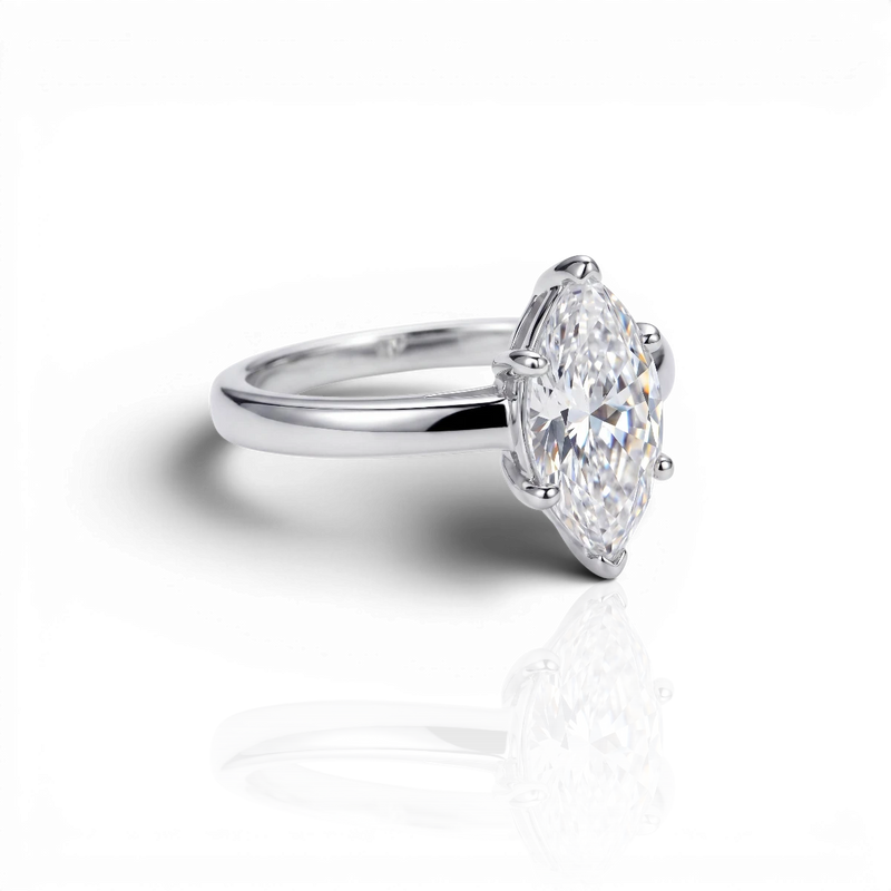 18K White Gold Vermeil