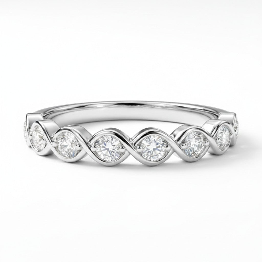 18K White Gold Vermeil