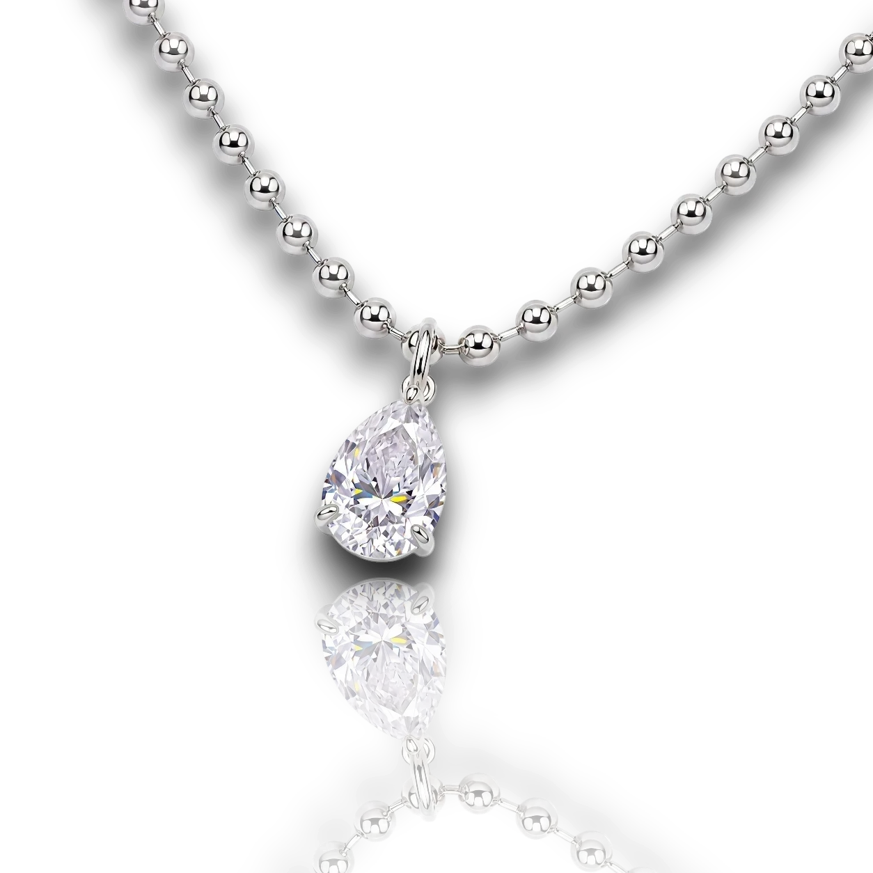 18K White Gold Vermeil