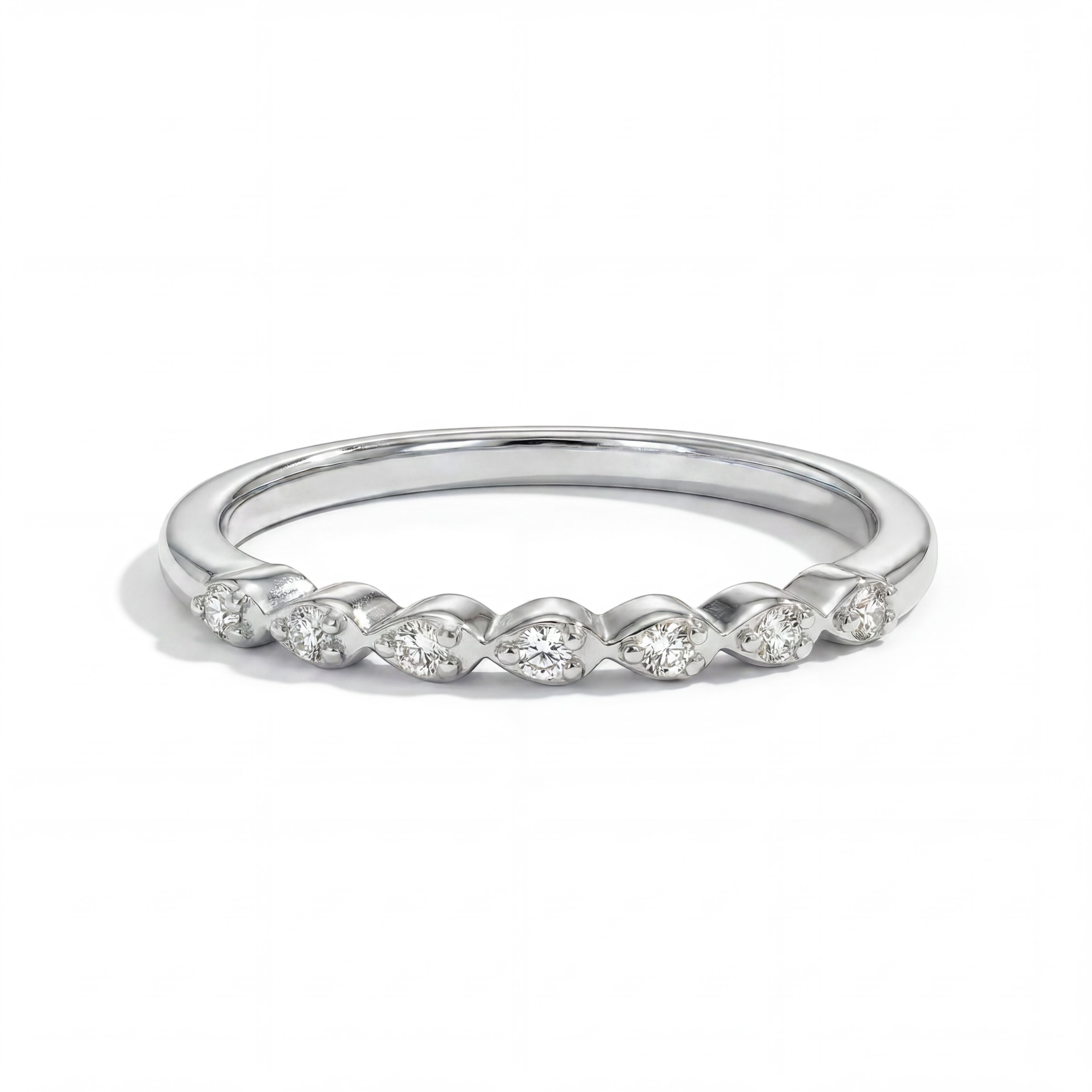 18K White Gold Vermeil
