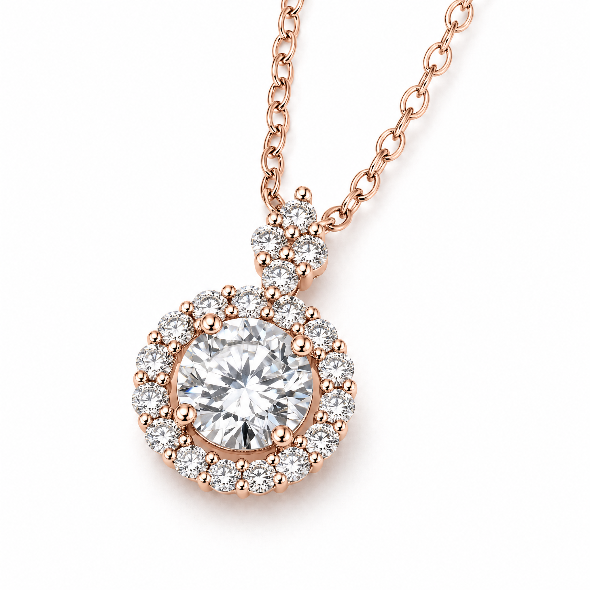 Aurielle Halo Drop Necklace