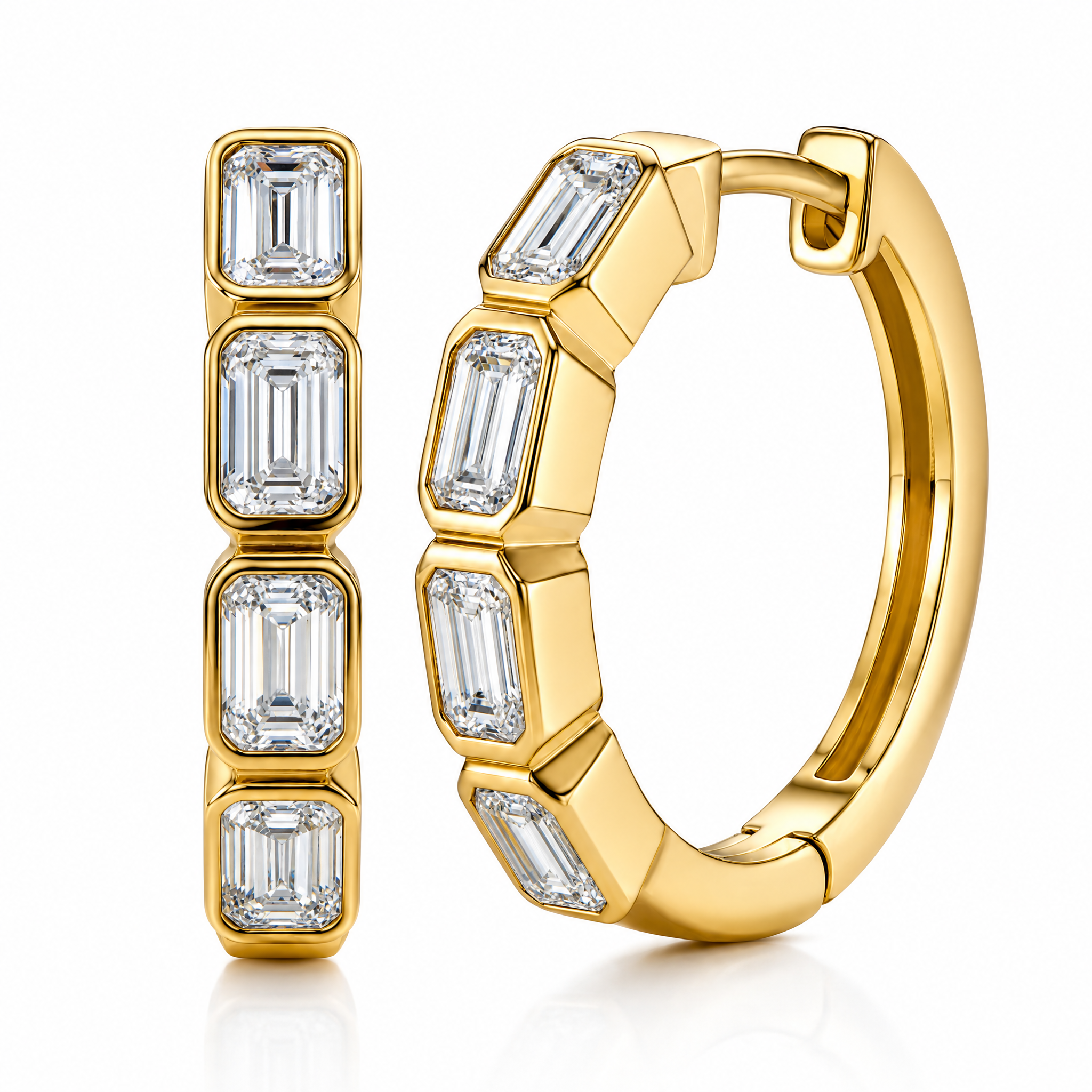 Éclipse Emerald Huggie Earrings