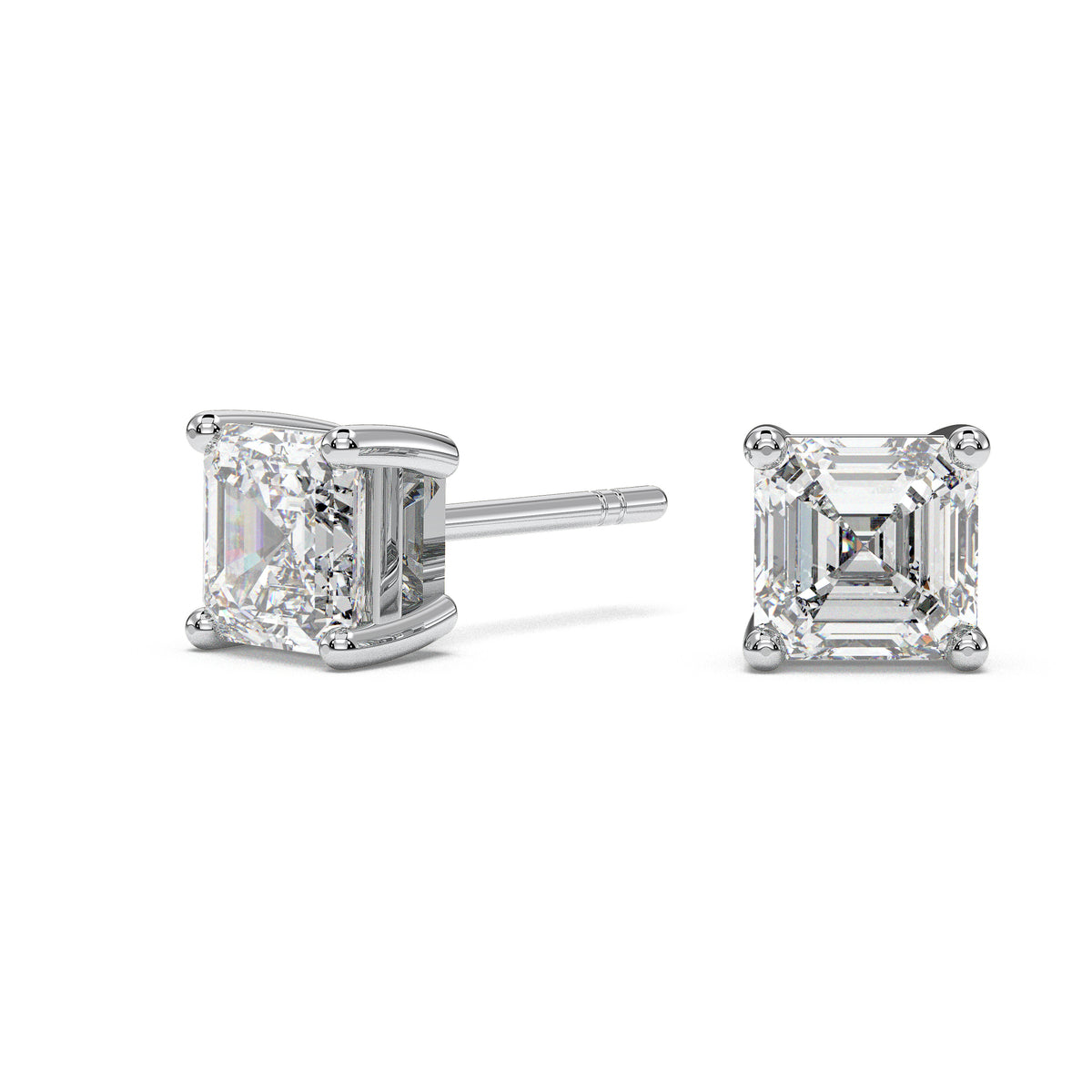 18K White Gold Vermeil / 1.00 CARAT