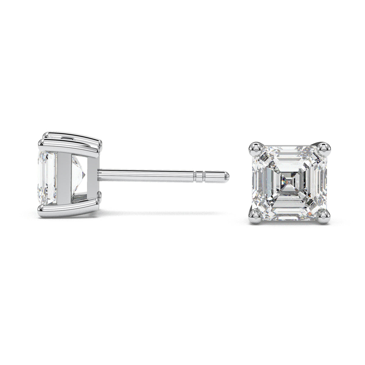 18K White Gold Vermeil / 1.00 CARAT